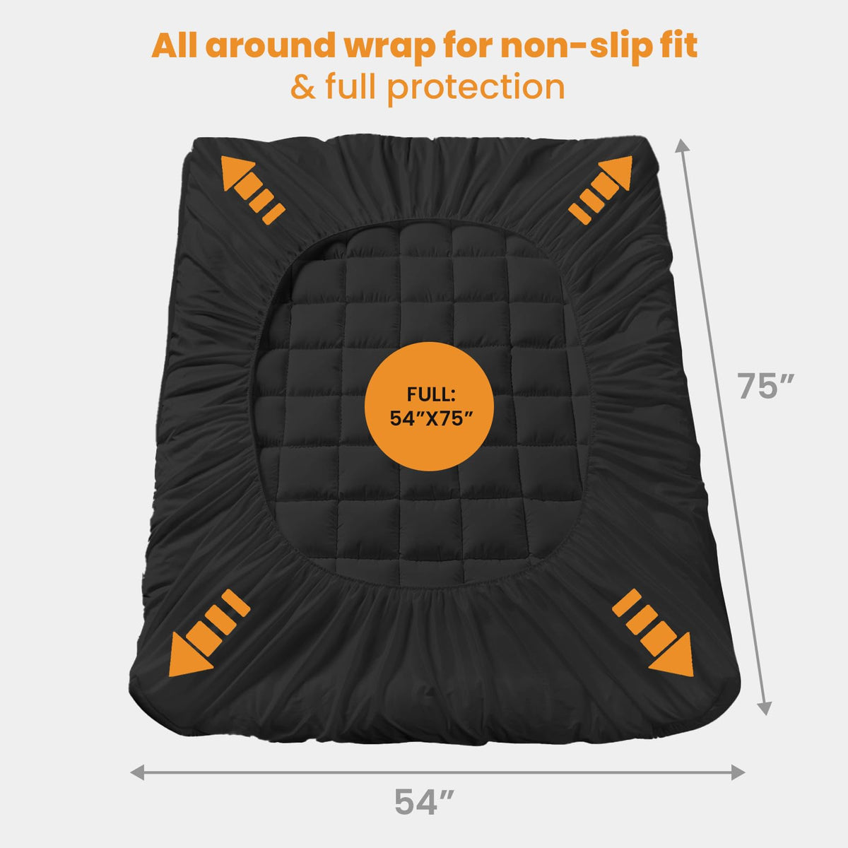 MATBEBY machine washable mattress pad for easy care