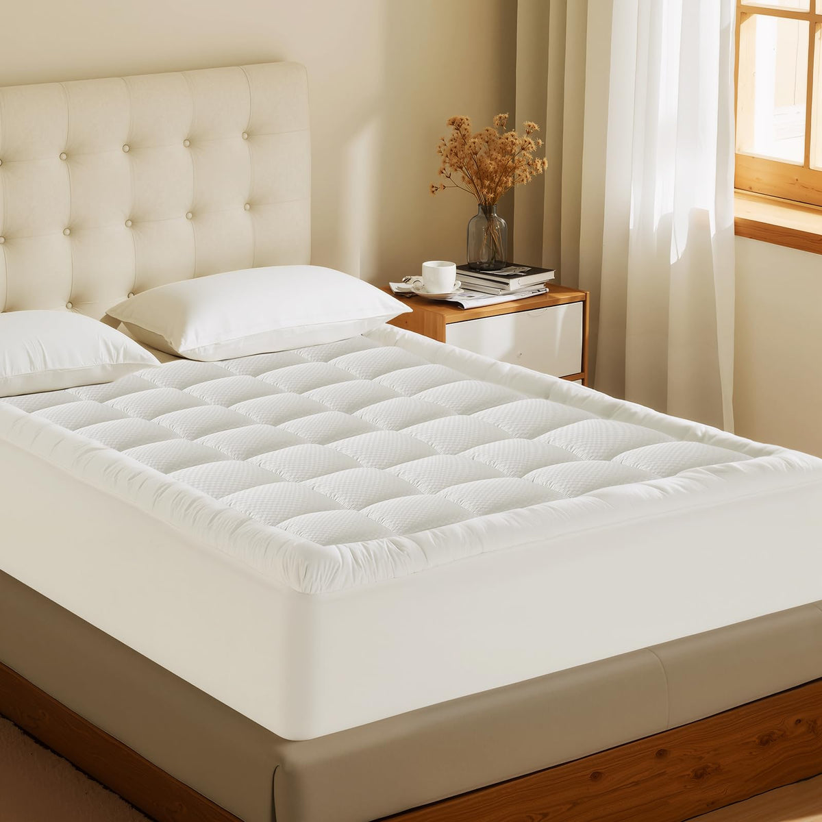 MATBEBY durable quilted cover adds long-lasting comfort and protection.