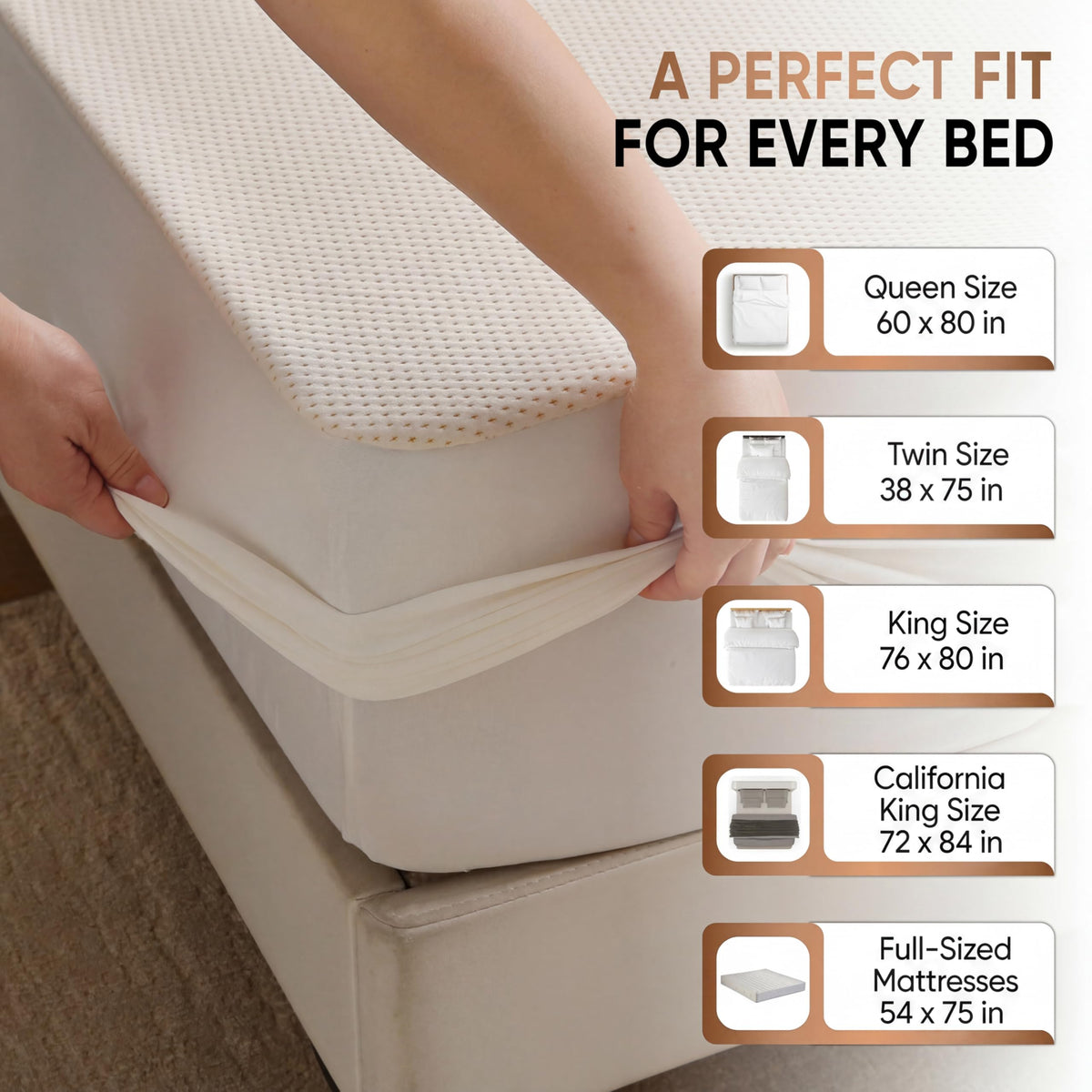 MATTSHIELD ORIGINAL breathable air-knit padding enhances comfort overnight