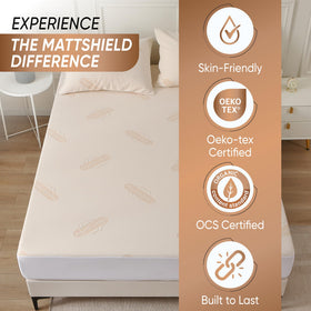 MATTSHIELD ORIGINAL material breakdown shows surface and waterproof layers.