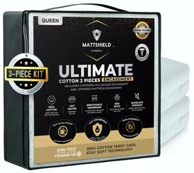 MATTSHIELD Original queen mattress cover with cotton top for breathable protection