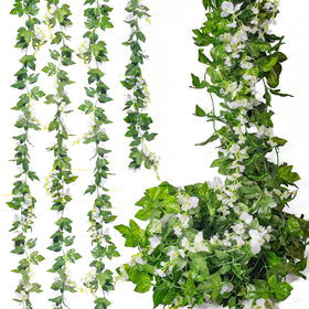 Mavee wisteria vine 7-2ft length for seamless arch coverage.