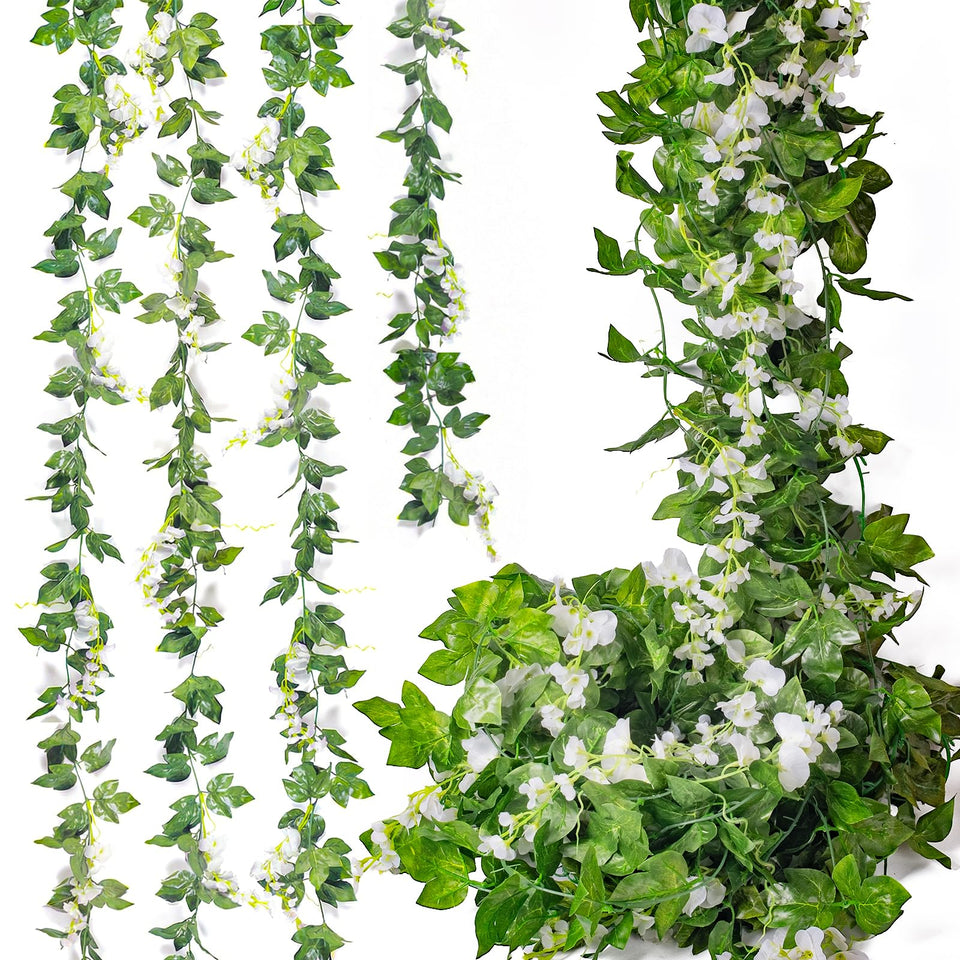 Mavee wisteria vine 7-2ft length for seamless arch coverage.