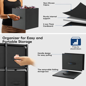 Mavivegue 9-cube storage in living room keeps books tidy