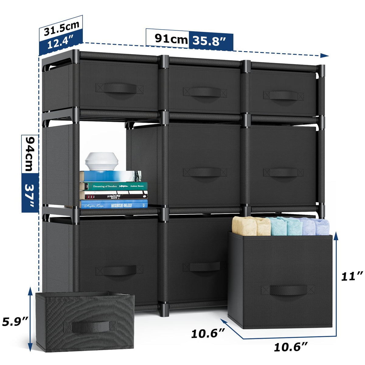 Mavivegue closet organizer assembly demonstrates easy setup