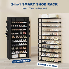 Mavivegue dustproof cover closed view protects sneakers and heels.