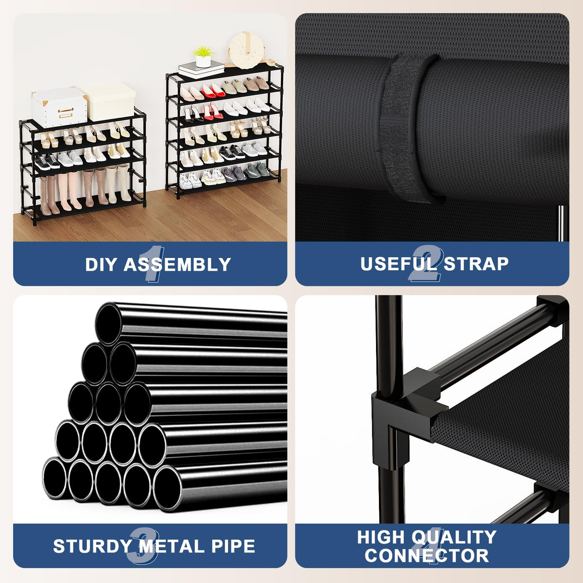 Mavivegue removable tier enables flexible shoe arrangement.