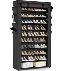 Mavivegue shoe rack with cover top view keeps shoes dust-free and organized.