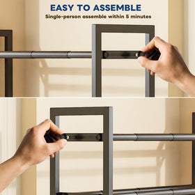 Mavivegue stackable shoe organizer demonstrates configurable height options