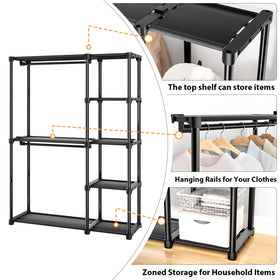 Mavivegue sturdy steel frame supports heavier garments with reliability.
