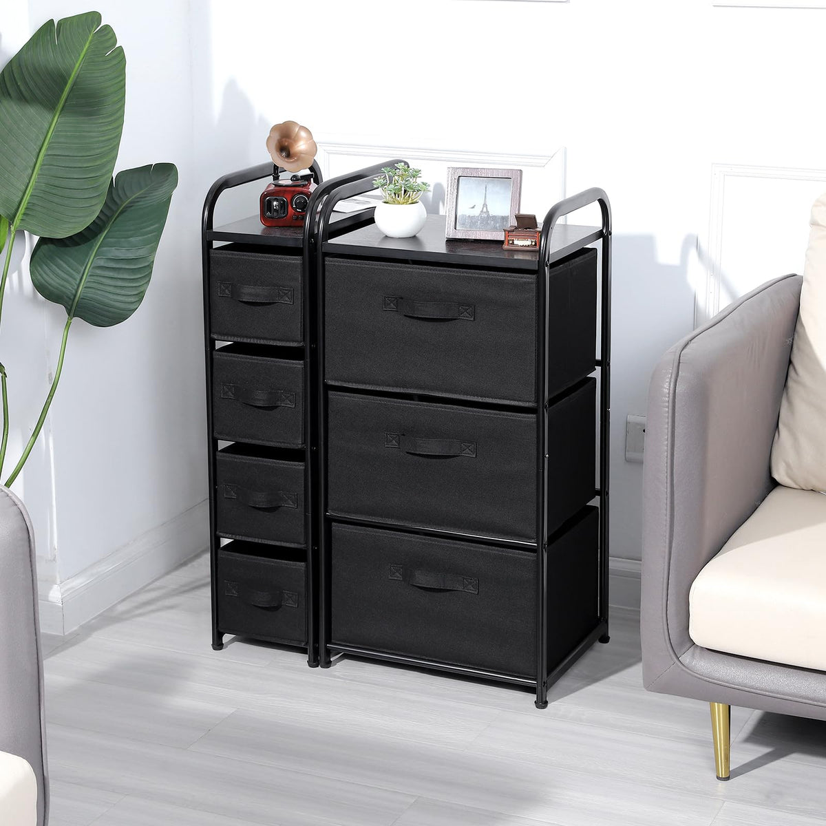 MAX Houser storage unit with adjustable feet on uneven floor.