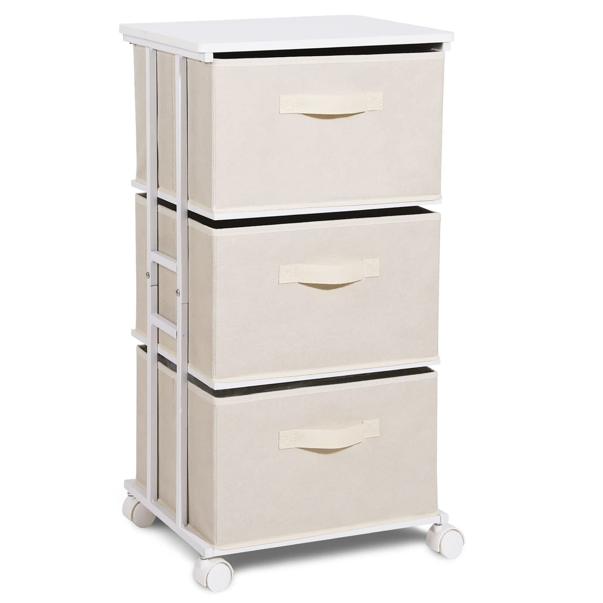 MAX Houser Dresser Tower with woodtop demonstrates sturdy construction for long-term room organization.