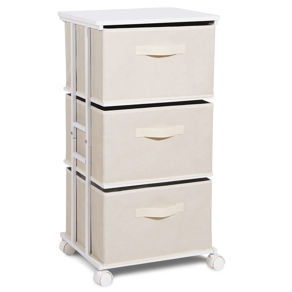 MAX Houser Dresser Tower with woodtop demonstrates sturdy construction for long-term room organization.