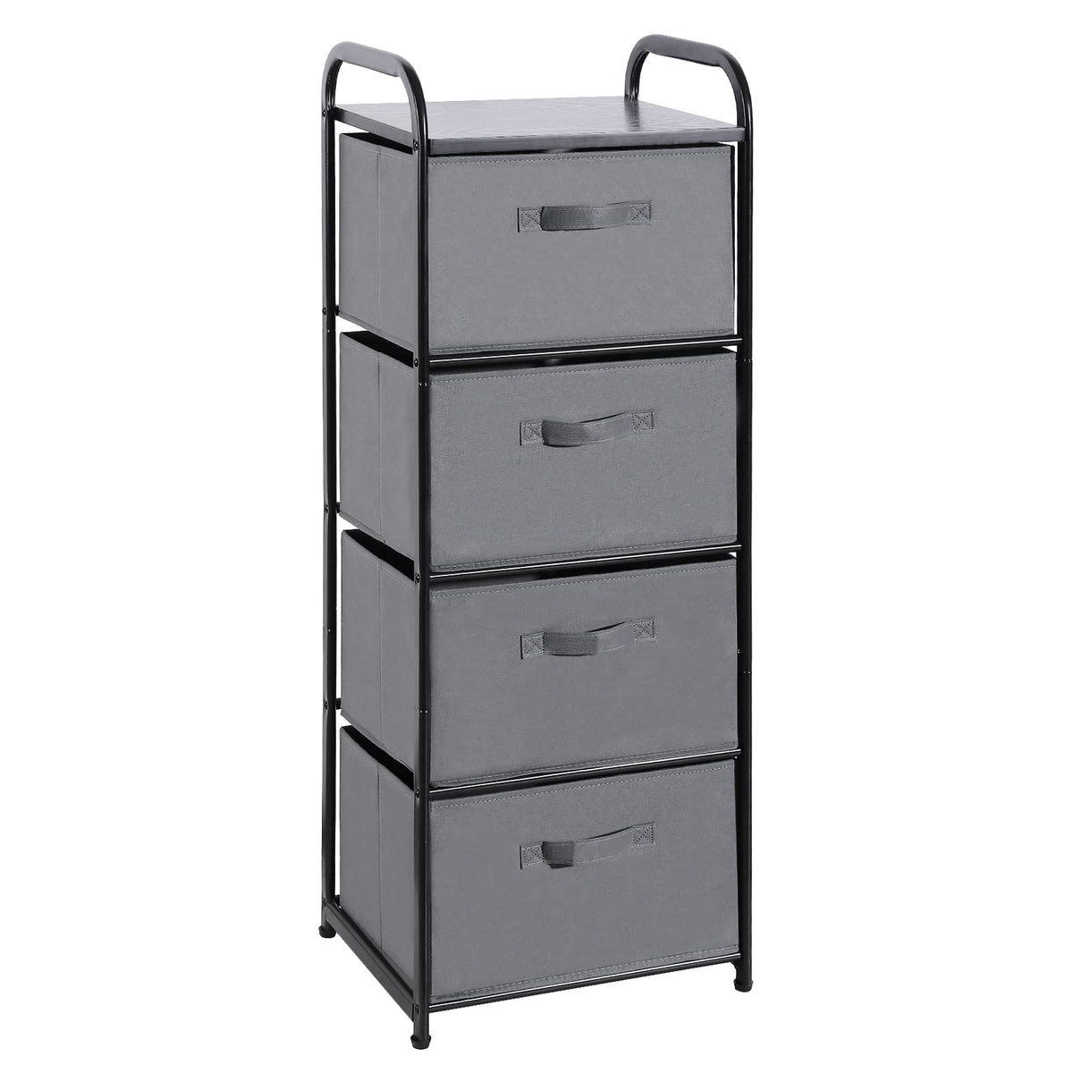 MAX Houser fabric drawer tower assembly image showing easy setup.