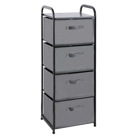 MAX Houser fabric drawer tower assembly image showing easy setup.