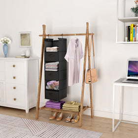 MAX Houser foldable closet organizer folded for travel or storage.