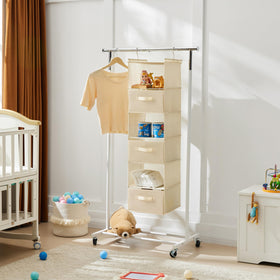 MAX Houser hanging closet organizer with strong hooks supporting heavier items