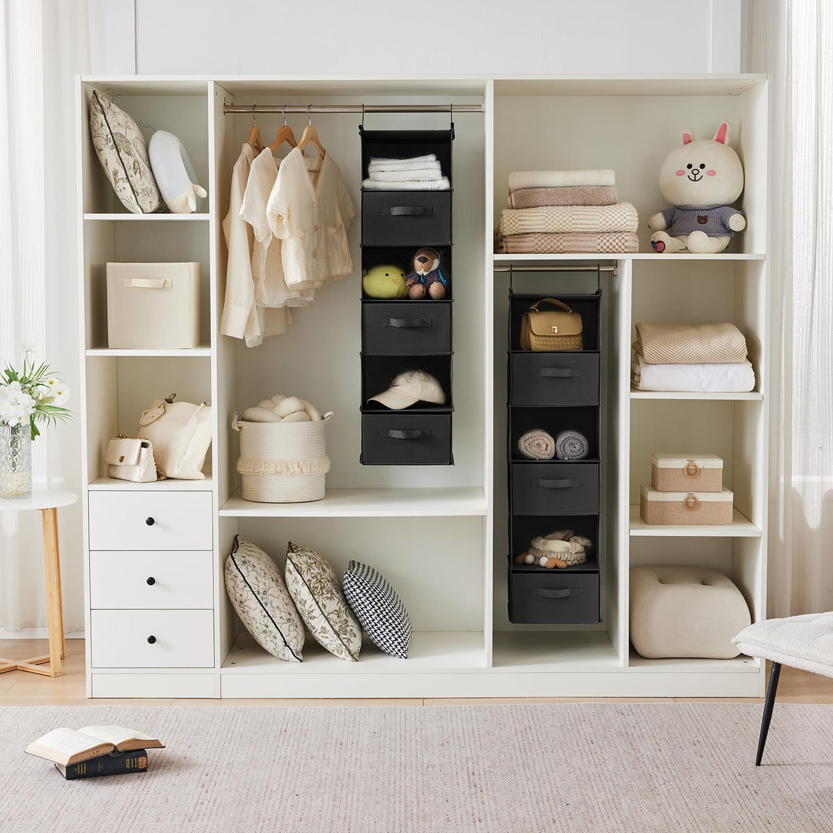 Durable material from MAX Houser keeps bulky sweaters neatly organized.