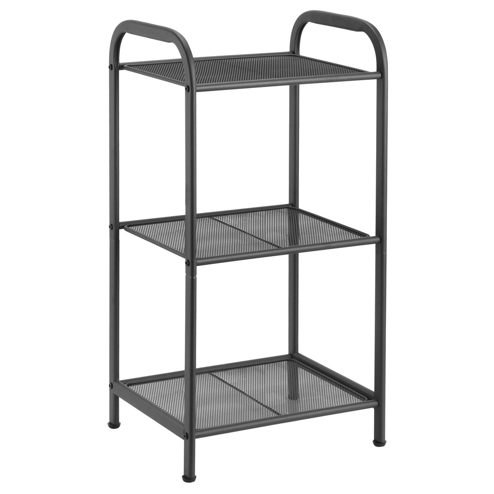 MAX Houser 3-tier charcoal storage rack front view showing sturdy shelves