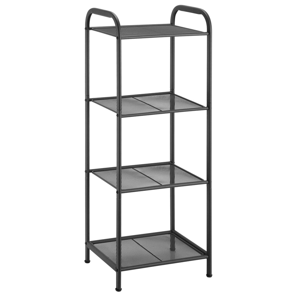 MAX Houser storage rack in charcoal gray with four tiers for organized kitchen storage.