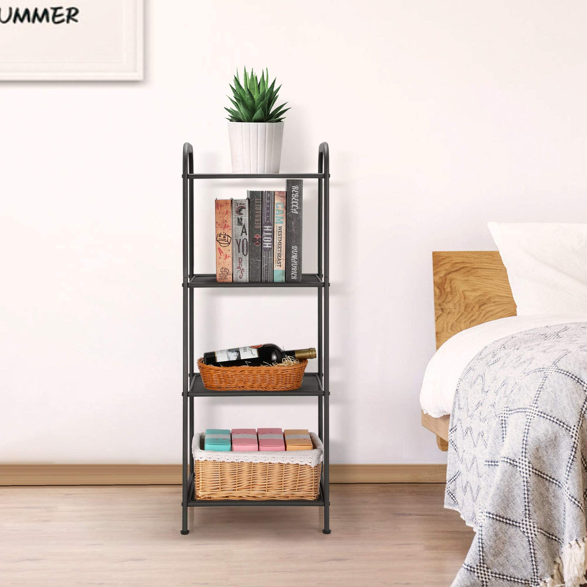 MAX Houser storage rack in kitchen setting ideal for spices and small appliances.