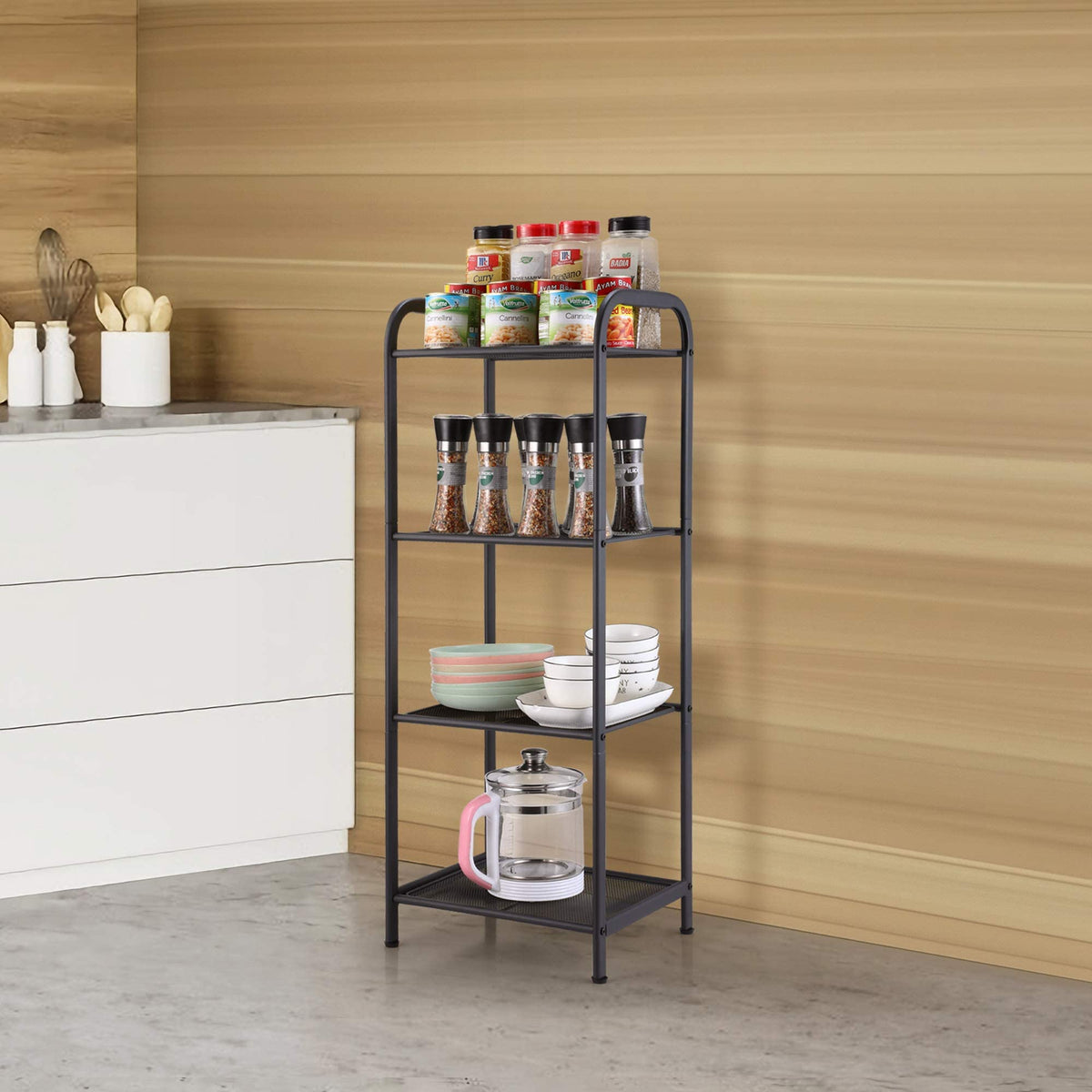 MAX Houser storage rack featuring rust-resistant finish and smooth edges for safe use.