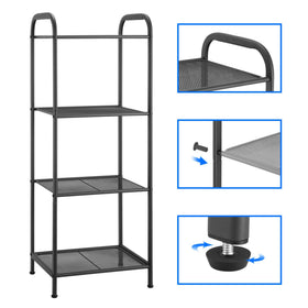 MAX Houser storage rack with stable base to minimize wobble and floor protection.