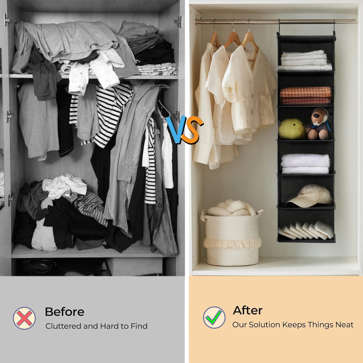 MAX Houser organizing solution for hats, scarves, and small accessories.