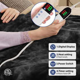 MAXEVE heated throw controller with LCD displays easy eight-level control