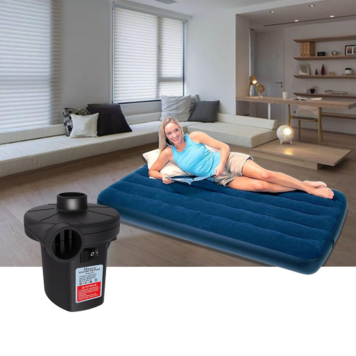 MAXEVER Quick-Fill Pump compact and lightweight for indoor use with low profile operation.