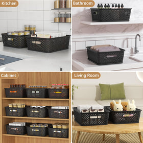 MaxGear large basket 13.8 by 11.5 inches holds essentials neatly.