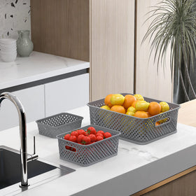 MaxGear grey basket improves quick tidying and clutter control.