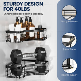 MAXIFFE repositionable shower caddy can be moved without leaving residue.