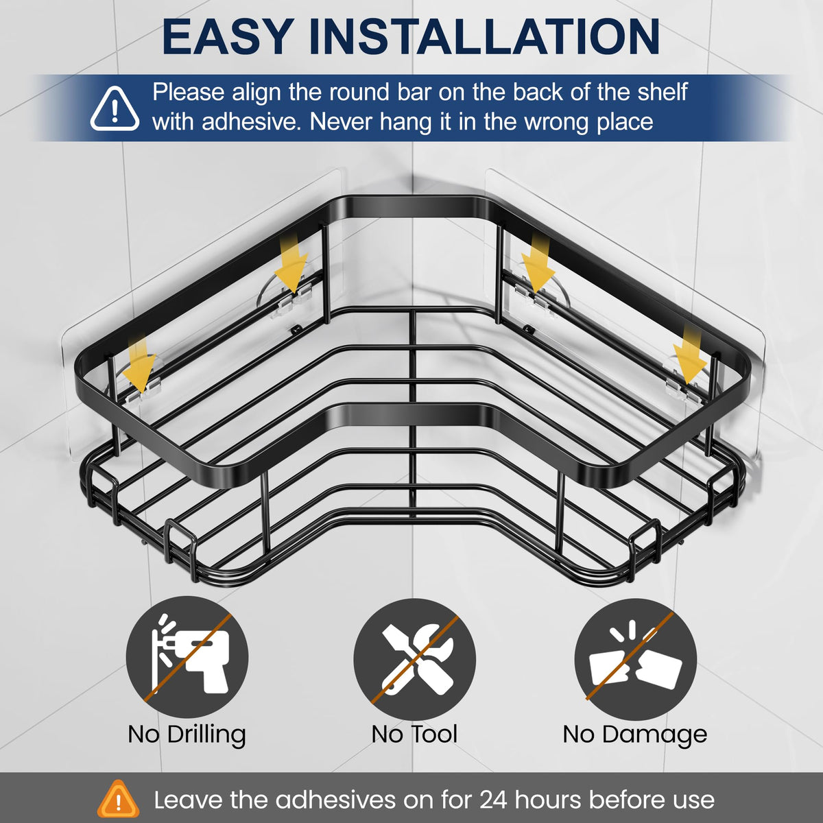 MAXIFFE stainless steel hardware resists corrosion in humid bathrooms.