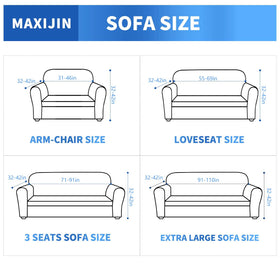 MAXIJIN one-piece sofa protector provides full-coverage for daily use