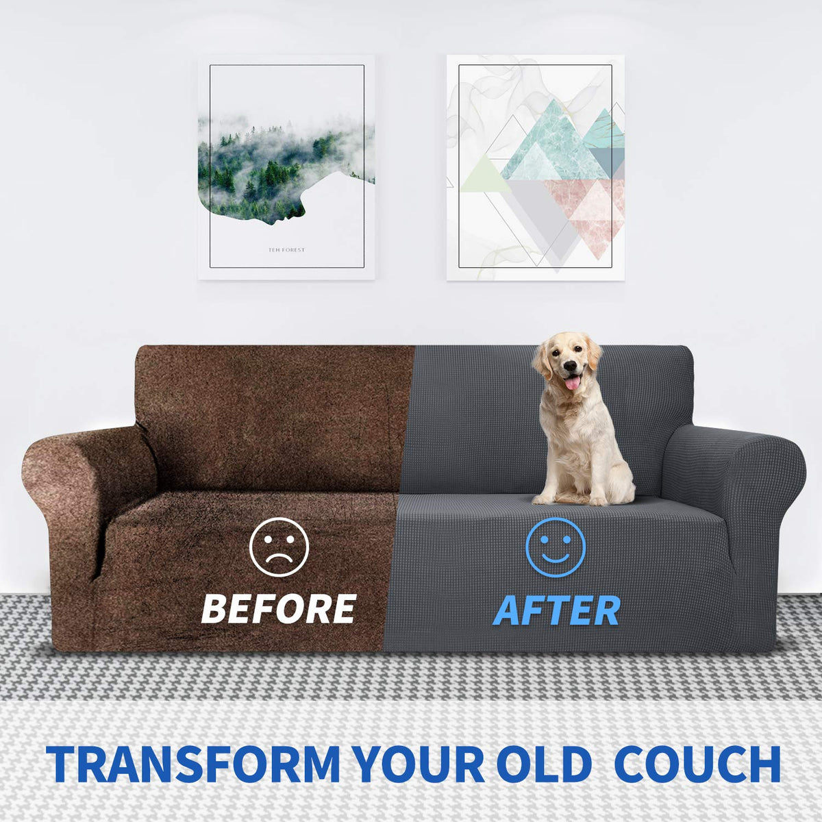 MAXIJIN stretch loveseat slipcover features soft, breathable fabric for comfortable lounging.
