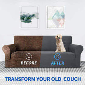 MAXIJIN stretch loveseat slipcover features soft, breathable fabric for comfortable lounging.