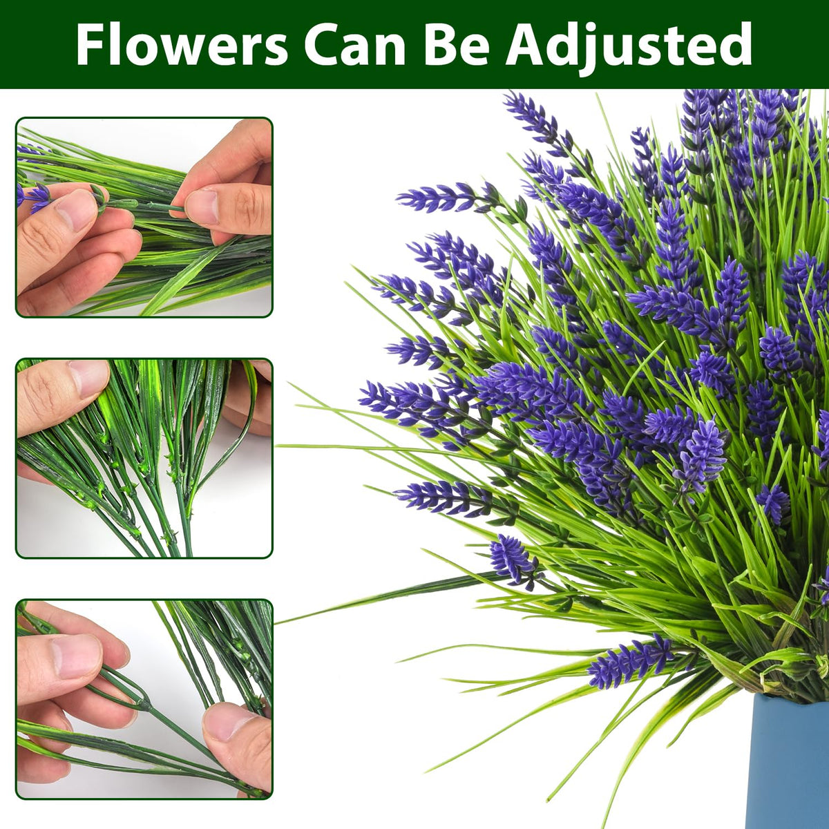 Maxkes lavender flowers outdoor-uv-resistant design provides long-lasting porch color.
