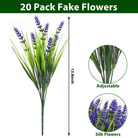 Maxkes realistic lavender shrubs for porch, garden and window-box decor.