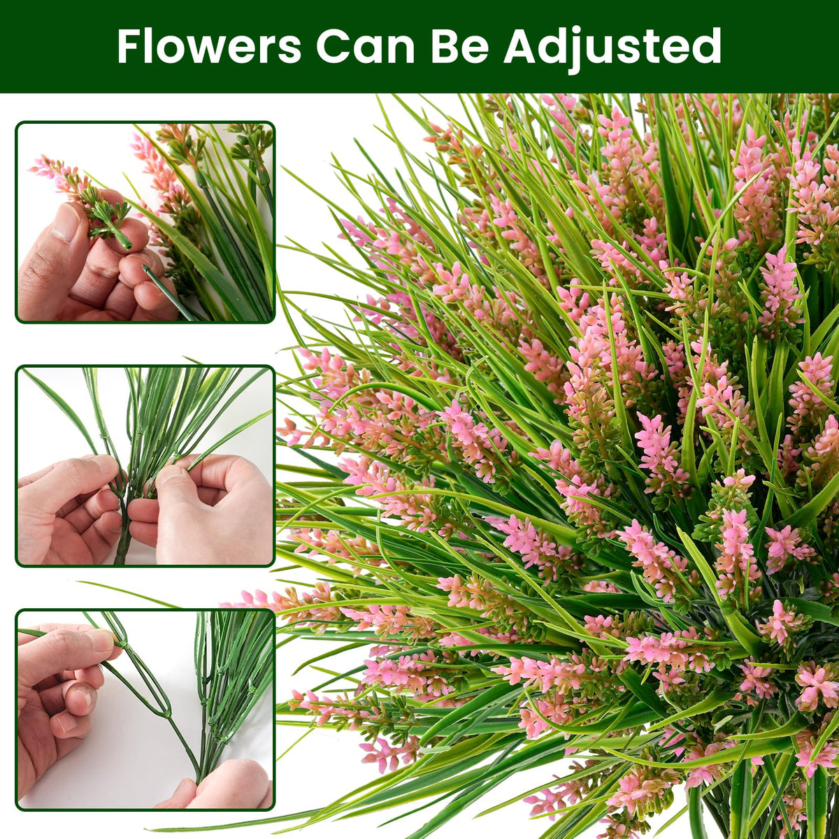 Maxkes UV-resistant lavender plants stay vibrant with no maintenance.