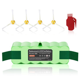 Maxofpowr upgraded 6800mAh battery for Roomba with extended cleaning sessions