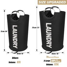 Maxsilan moistureproof 600D fabric protects contents from damp laundry.