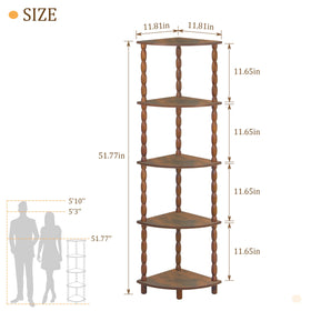 MaxSmeo corner shelf living room display shows stylish storage and decor.