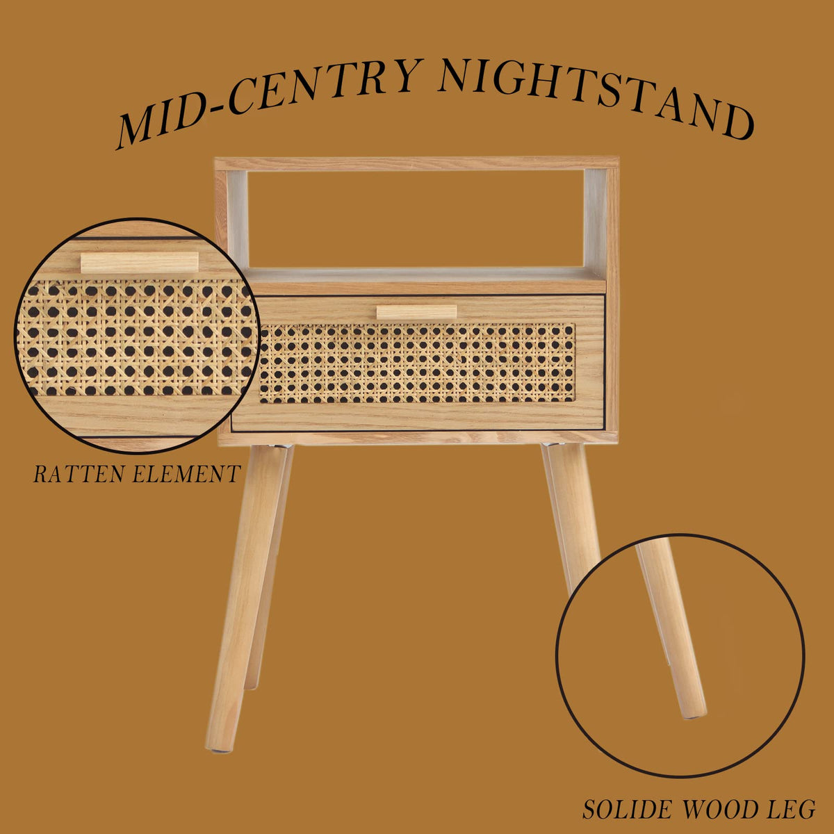 MaxSmeo Nightstand ships with clear assembly instructions.