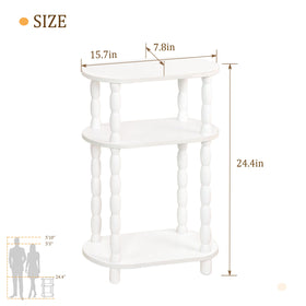 MaxSmeo 3-tier design keeps books and remotes neatly organized.