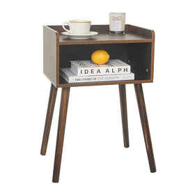 MaxSmeo Nightstand front view shows dimensions and compact footprint.