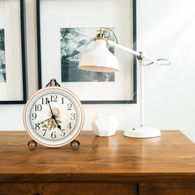Maxspace Classic Vintage Clock fits mantels, shelves, or nightstands with compact 5-inch size.