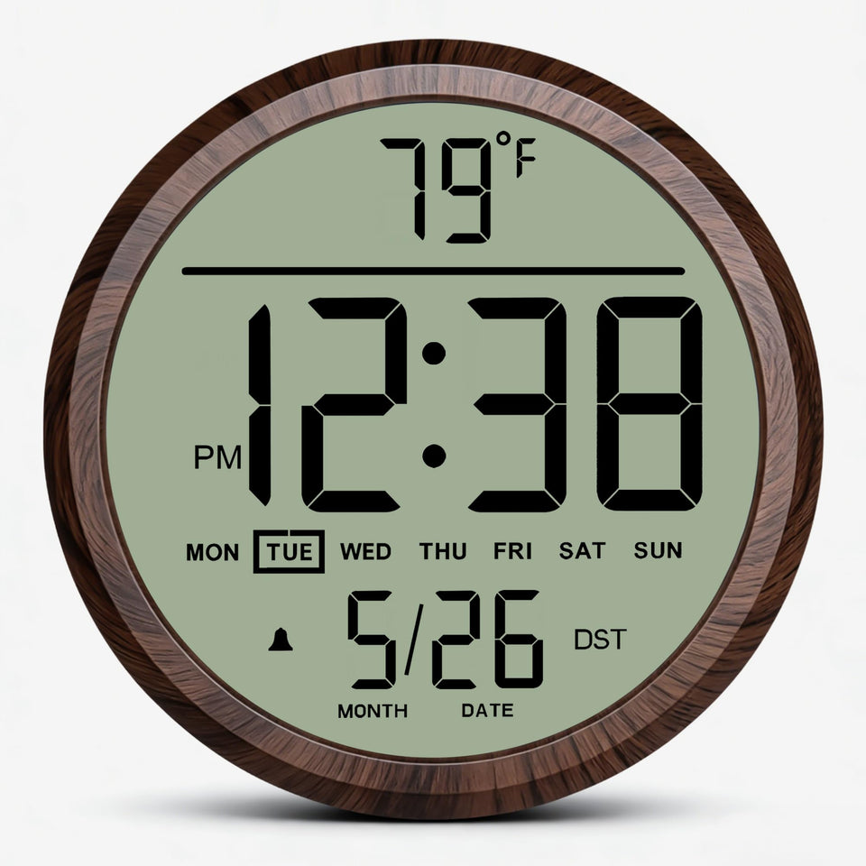 Maxstar 8-inch digital wall clock with large display for easy reading across a room