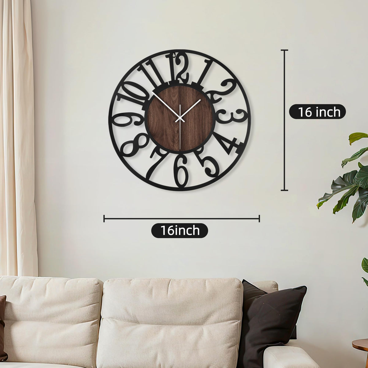 Maxstar wall clock features bold black Arabic numerals for quick time reading.