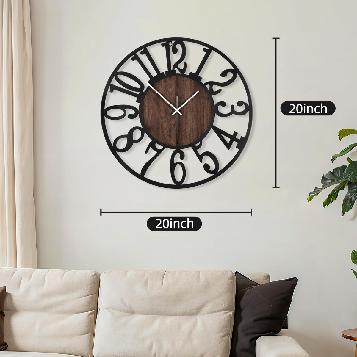 Maxstar round wall clock with bold Arabic numerals for quick time checks.